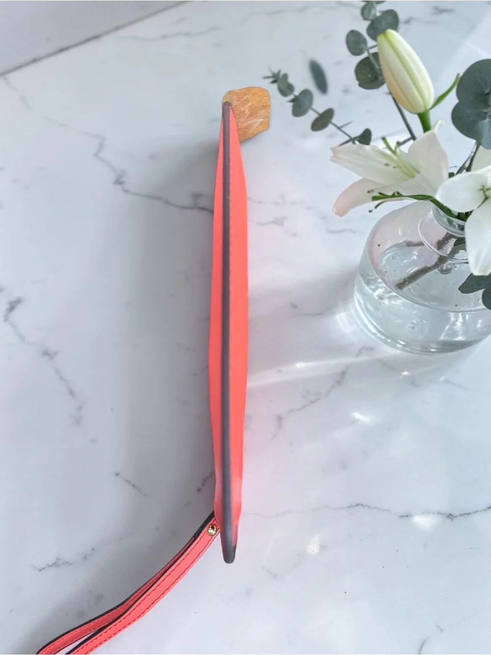 Kate Spade Saffiano Leather Coral Wristlet
